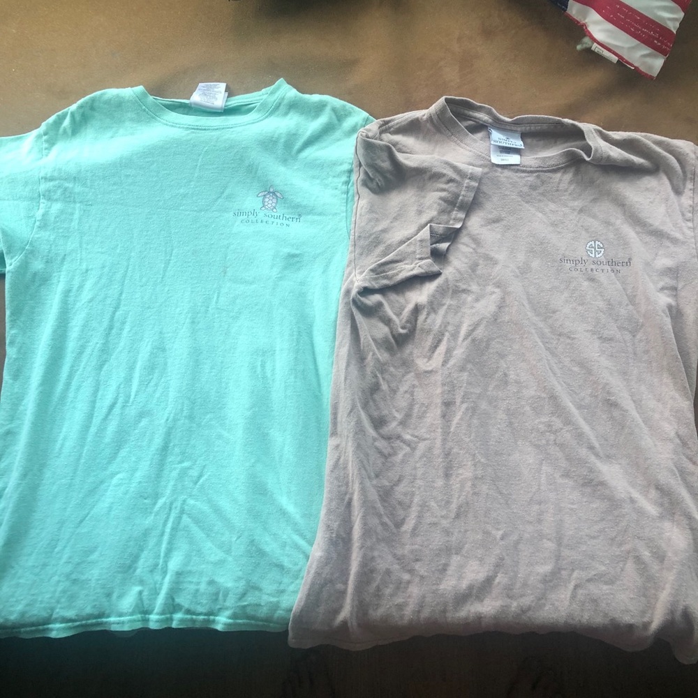 2 lightly used simply southern t-shirts (small)
